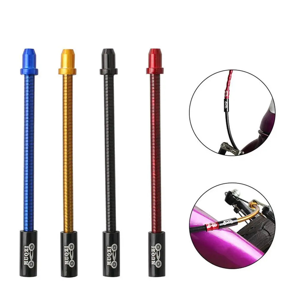 

2PCS Spring V Brake Noodle Stainless Steel Mountain Road Folding Bike Brake Bend Tube Cable Guide MTB Folding Bikes Accessories2