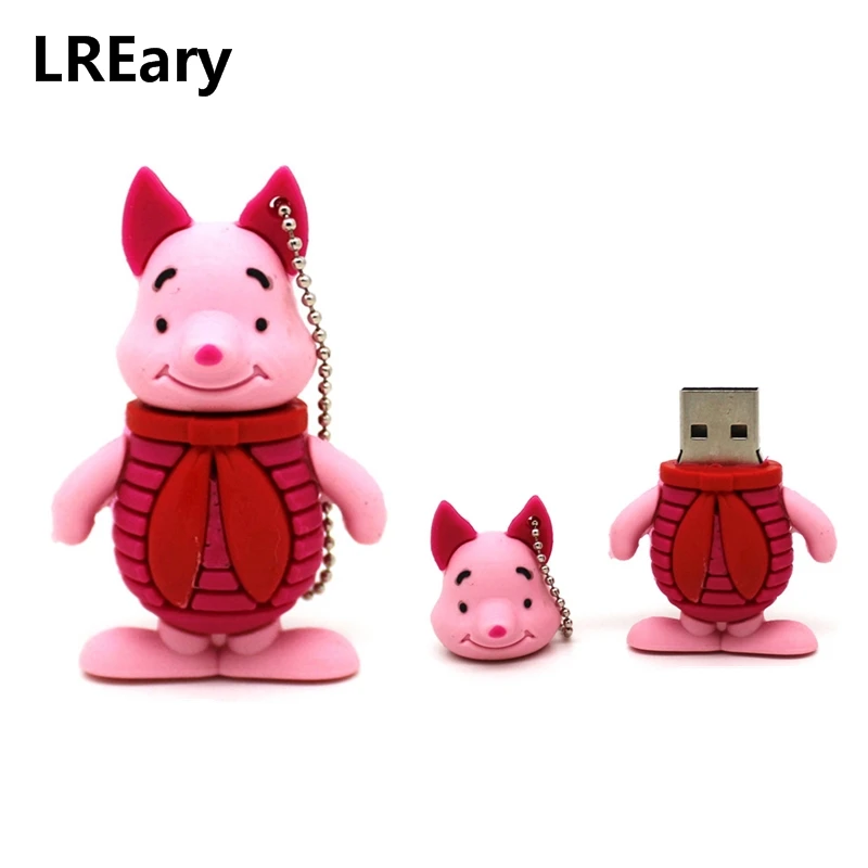 Флеш накопитель USB с мультяшным животным котом пандой 4 Гб флеш Pendrive Cow pig 8 ГБ 16 32 64