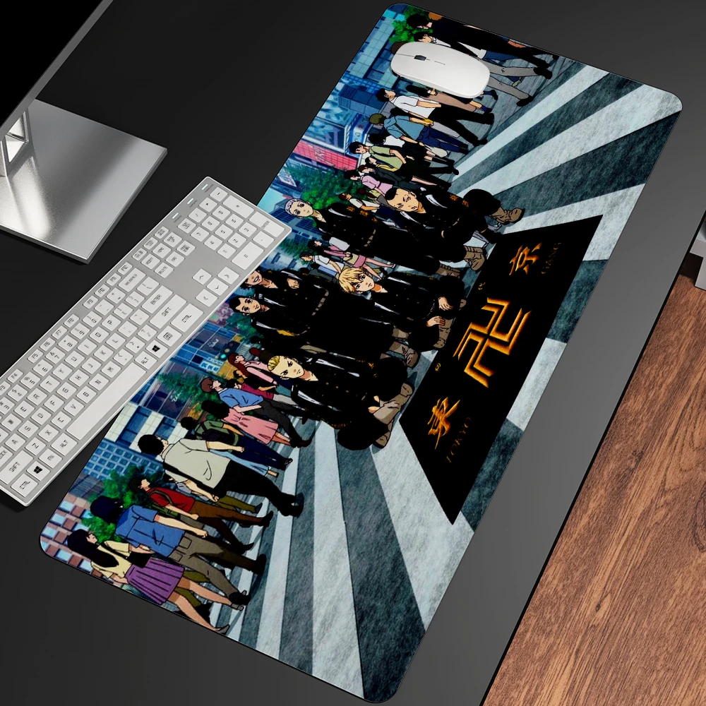 

Anime Tokyo Revengers Mouse Pad HD Print Computer Gamer Mouse Mat Locking Edge Mousepad XXL Keyboard PC Mice Mats Pad for csgo.