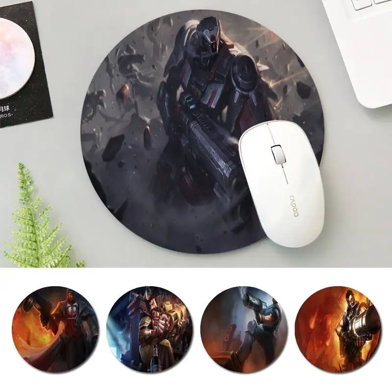

Girly LOL Graves Mouse Mat Keyboard Mat Desk Durable Desktop Mousepad Rubber Gaming Round Mouse Pad Office Mouse Mat