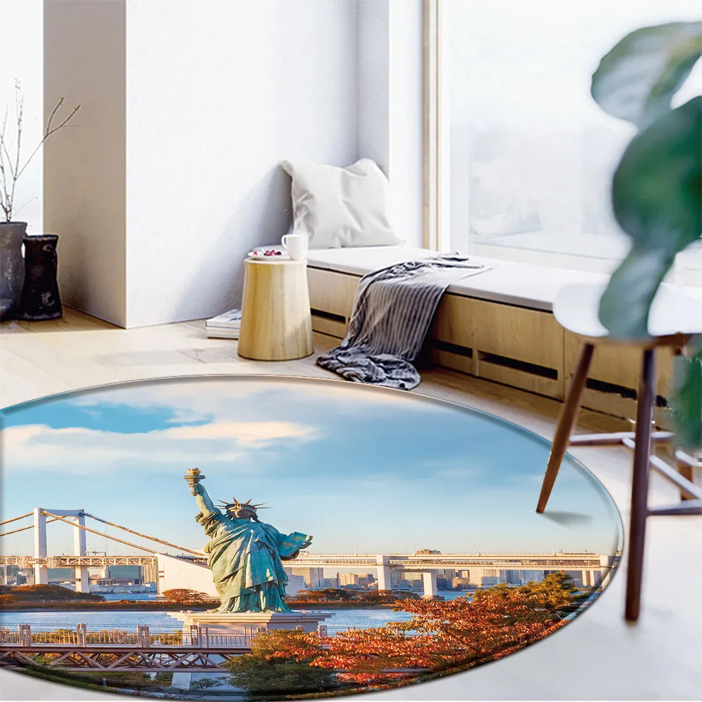 

Room Mat 2022 Flannel Carpet Non Slip Round Carpet Mat Rug Kоврик для ванной Floor Mat Tapis Entrance Door Mat Alfombra Pasillo