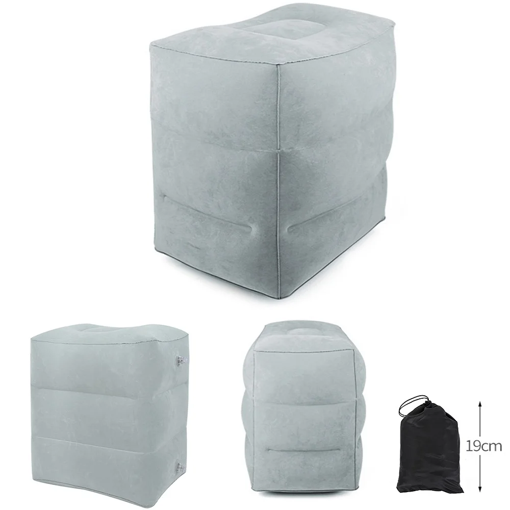 Портативная надувная подушка для ног полета из ПВХ воздушная офиса дома