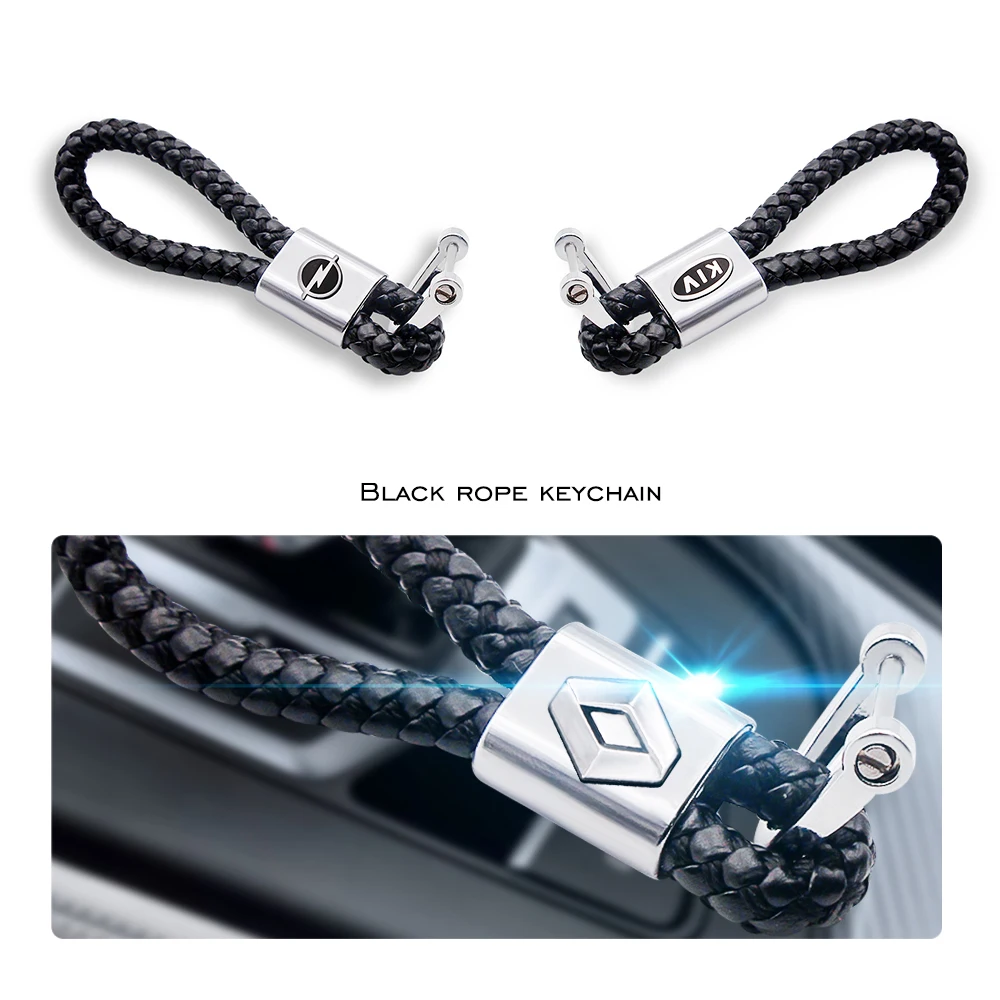 3D высококачественный металлический тканый Кожаный Автомобильный Брелок с