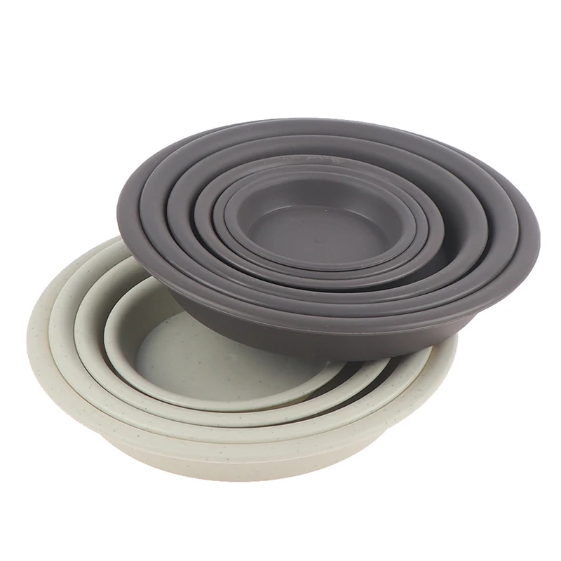 1 шт. круглый пластиковый поднос для цветочных горшков синий Мерле коричневый