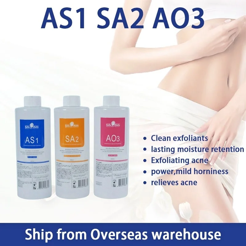 

Aqua Peeling Solution AS1 SA2 AO3 3*400Ml Per Bottle Facial Serum Hydra For Normal Skin Fast Dermabrasion Liquid