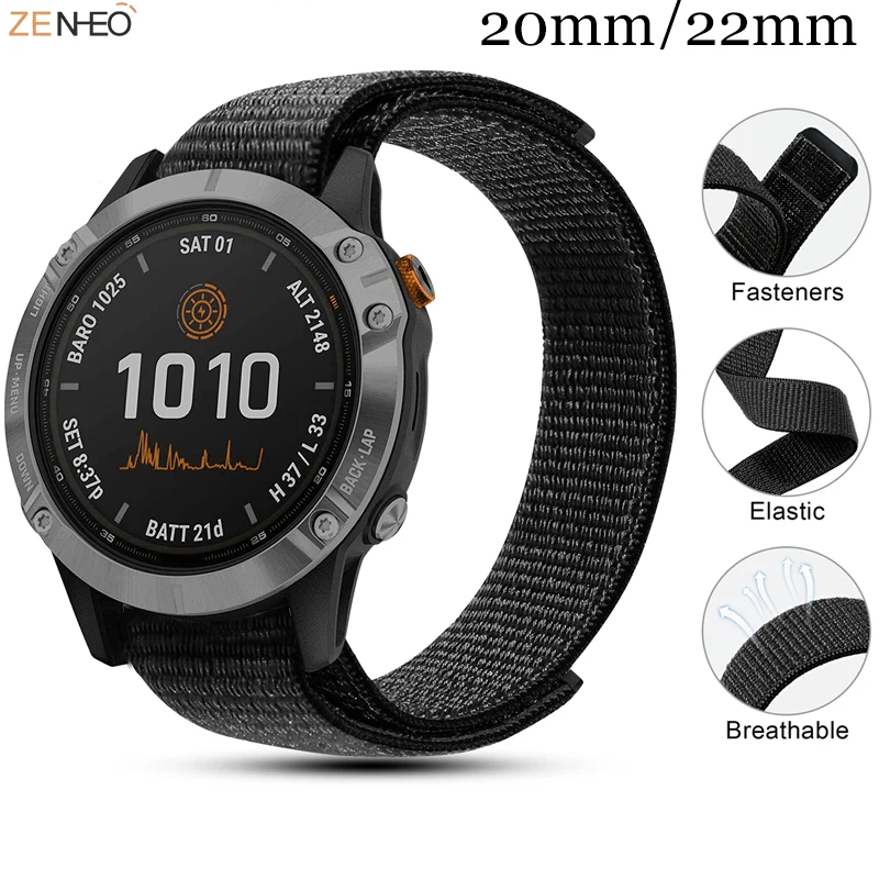 Ремешок на липучке для наручных часов Garmin Fenix 6 5 6S 5S Pro Plus/Forerunner 935 945 | Наручные часы