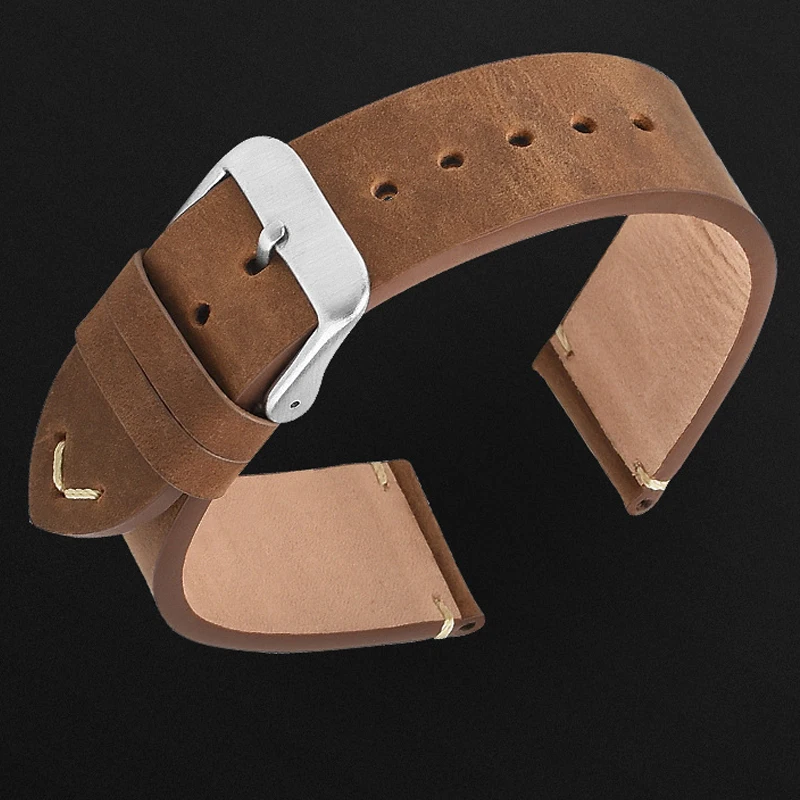 

Onthelevel Original Leather Watch Strap 20mm 22mm Watchband Vintage Crazy Horse Style Wristband Watch Accessories