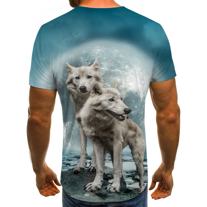 

Wolf 3D Print Cool T-shirt Men Women Fashion 3D Hip Hop Tshirt Print Short Sleeve Summer Top Tees T Shirt Male 6XL