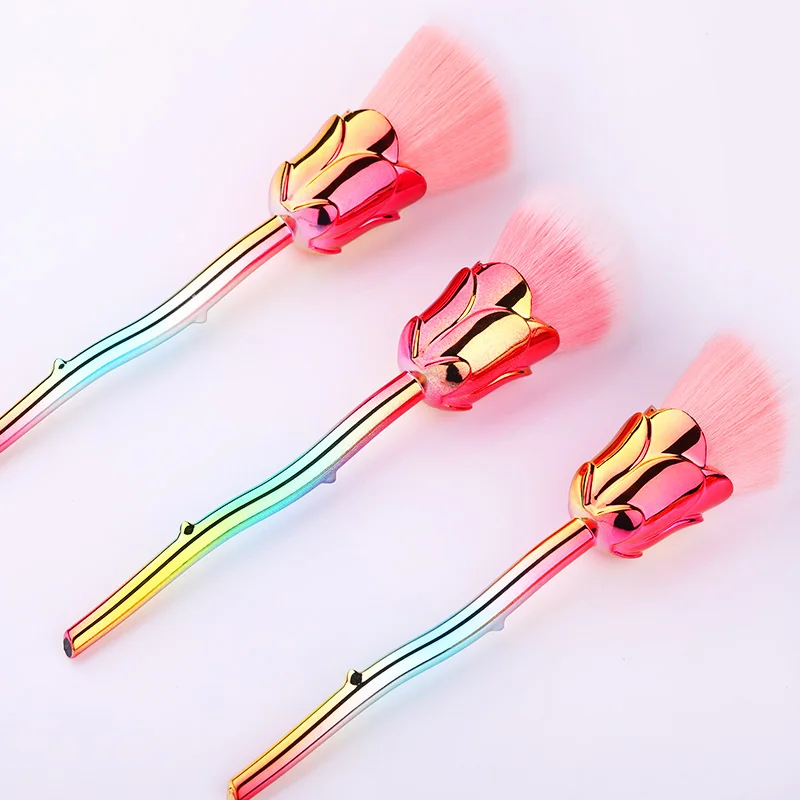1 Pc Pinceau Maquillage Loving Heart Rose Blossom Patterns Eyeshadow Powder Brush Nail Brushes Art DIY Cosmetic Tool | Красота и