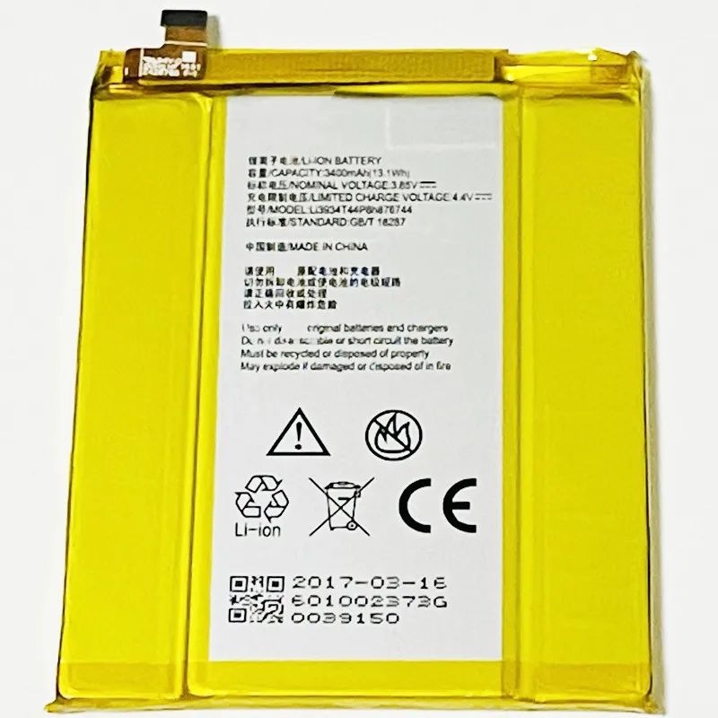Аккумулятор 3 85 В 3400 мАч Li3934T44P8h876744 для ZTE ZMax Pro Z981|battery for zte|battery for3400mah battery |