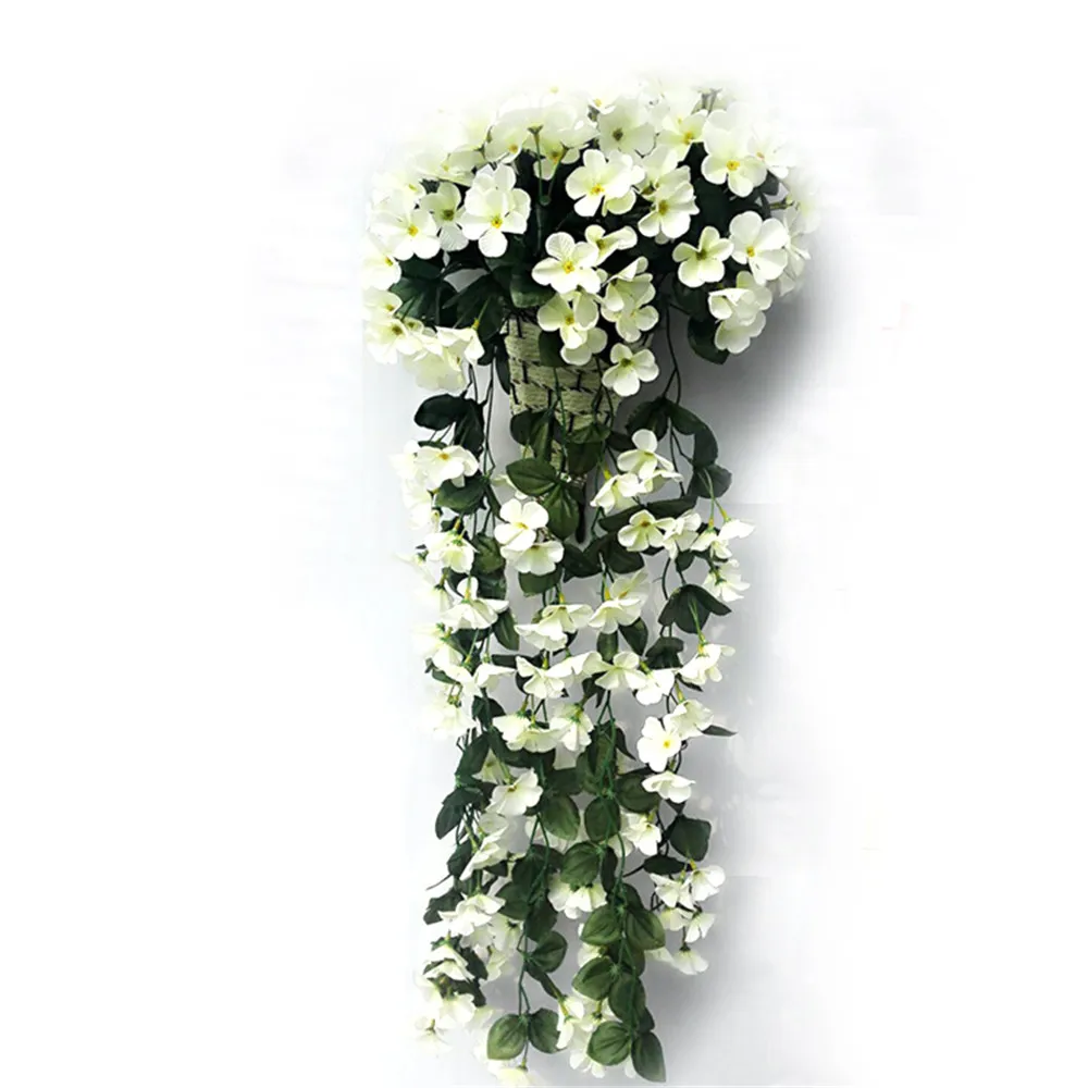 

Se 4 Petals Simulation Violet Wall Hanging Wedding Home Decoration Artificial Flower White