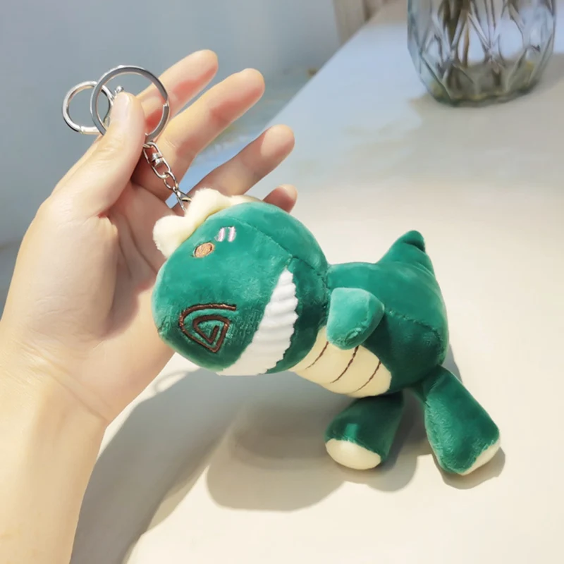 

1 Pcs Fashion Lovely Keychain Tyrannosaurus Plush Doll Key Ring Toys Woman Bag Charms Trinket Dinosaur Keychain Party Gift