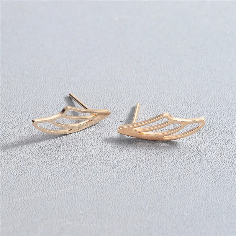 Женские простые серьги-гвоздики Kinitial с полыми крыльями пляжные украшения в стиле
