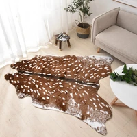 new arrival pv velvet imitation animal skins rugs and carpets sika deer carpet 155180cm carpets for living room bedroom mat