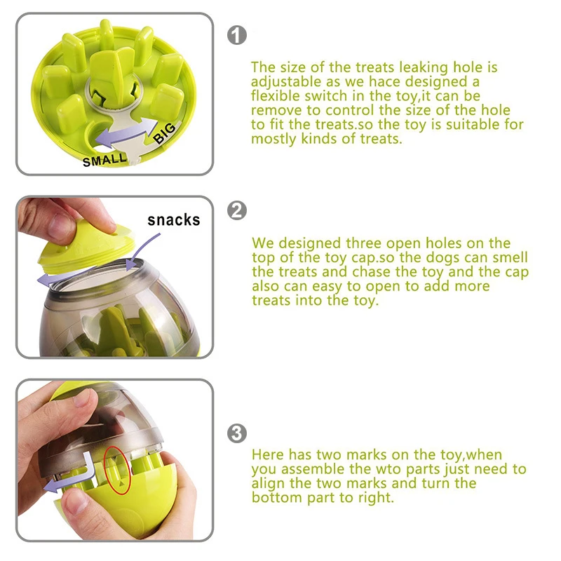 Tumbler Pet Dog Toy Chew Ball Toys For Dogs Bite Resistant Shaking Food Leakage Feeder Supply | Дом и сад