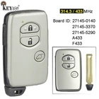 Пульт дистанционного управления KEYECU A433 F433 27145-0140  27145-3370  27145-5290 для Toyota Prado Venza