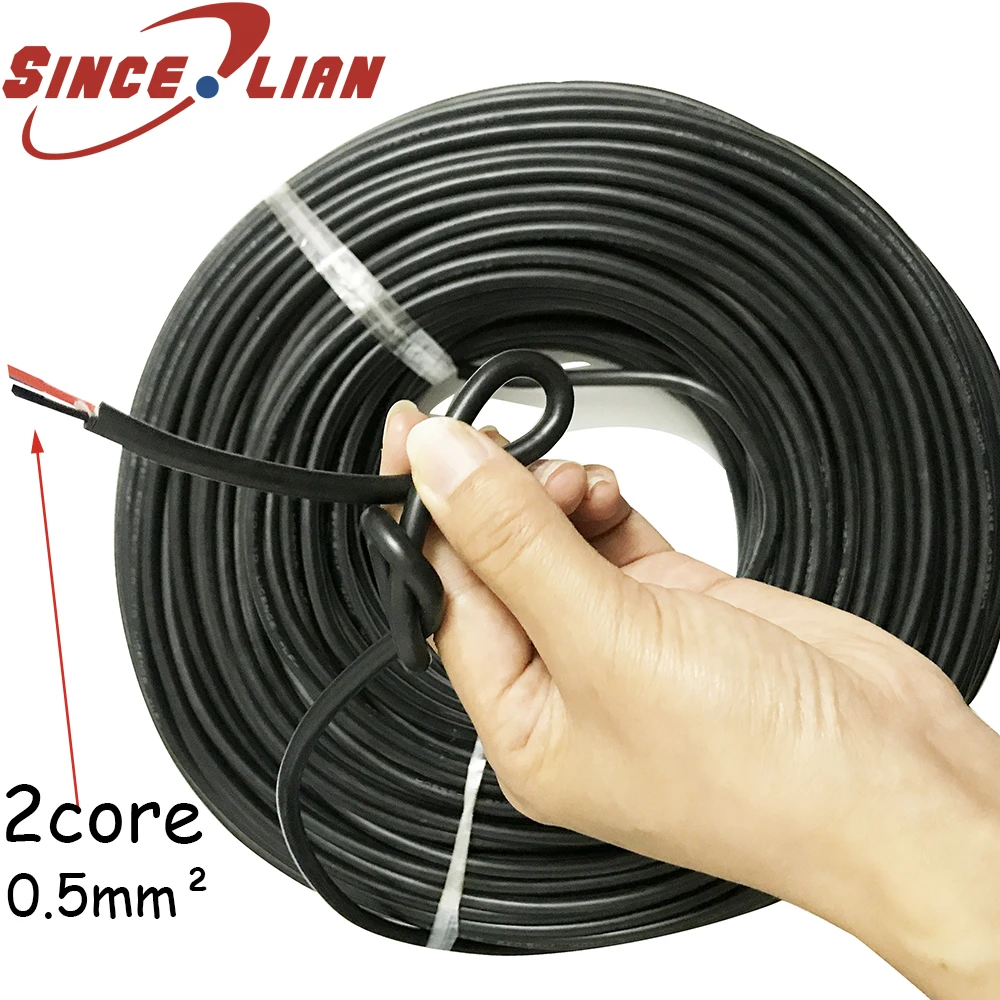 

2-Core 0.5 square High Temperature Resistant Silicone Rubber Sheathed Power Cable OD 5.8mm 10/50 meters Super Soft Tinned Wire