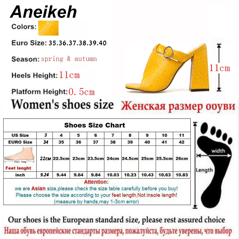 Aneikeh/летние шлепанцы с открытым носком; женские шлепанцы из искусственной кожи с металлическим украшением и вырезами; повседневные туфли на высоком каблуке