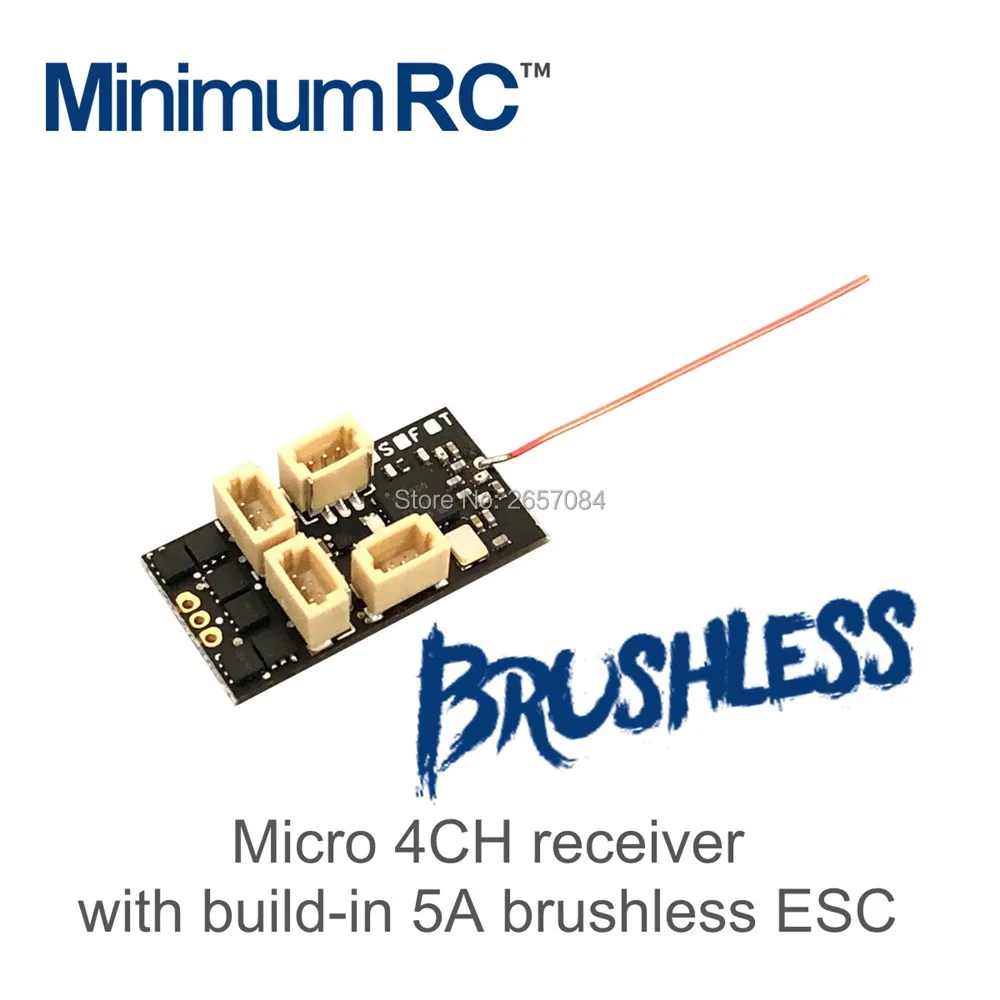 Миниатюрный 4-канальный приемник с 5А бесщеточным DSM2 Flysky Sfhss Frsky встроенным ESC для