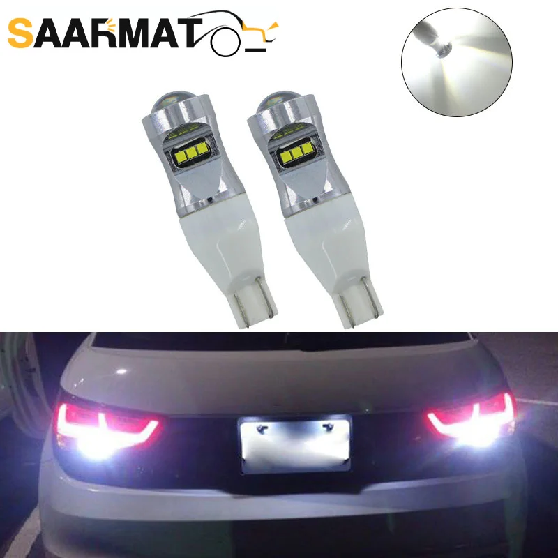 

2 шт. 920 921 912 лампа T15 W16W светодиодные лампы 1800LM 9SMD заднего хода автомобиля освещению номерного знака для Audi A1 A3 A4 A5 A6 A7 A8 Q3 Q5 Q7 R8 Quattro