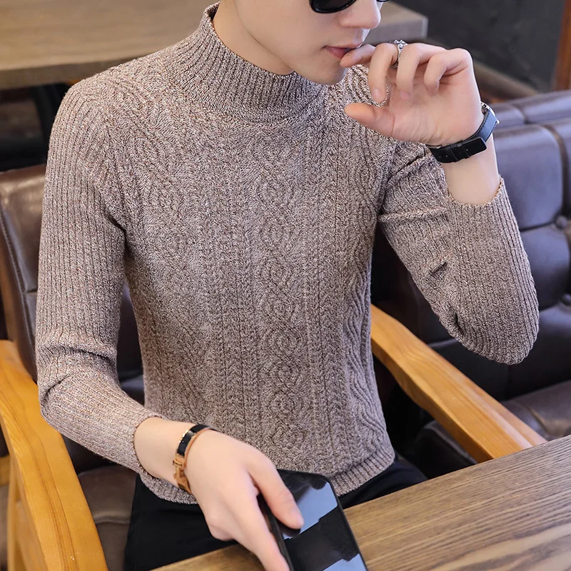 Повседневный мужской свитер теплый 4 цвета 2XL-M Осень-зима Новый брендовая модная