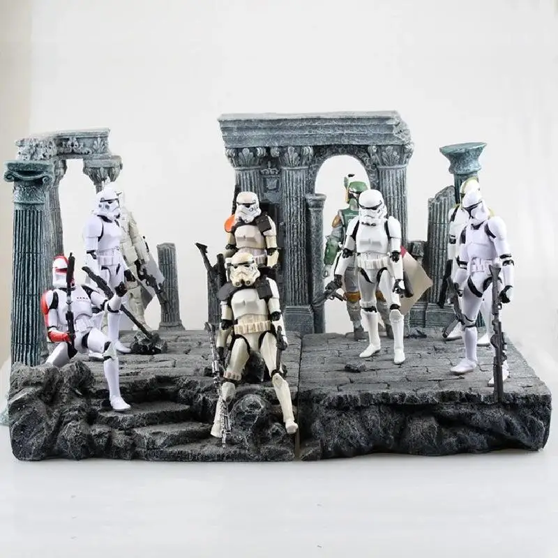 

Star Wars Series Ade Darth Vader's Films 12 White Soldiers And Black Warriors Das Moore Mobile Hand-operated Model Of Doll Joint