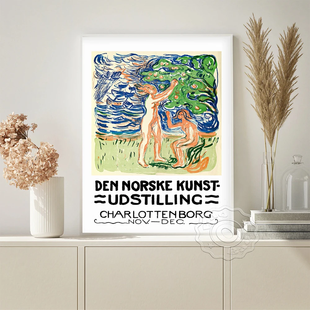 

Edvard Munch Art Exhibition Museum Poster Abstract Vintage Prints Canvas Painting Neutralia Wall Stickers Living Room Home Decor