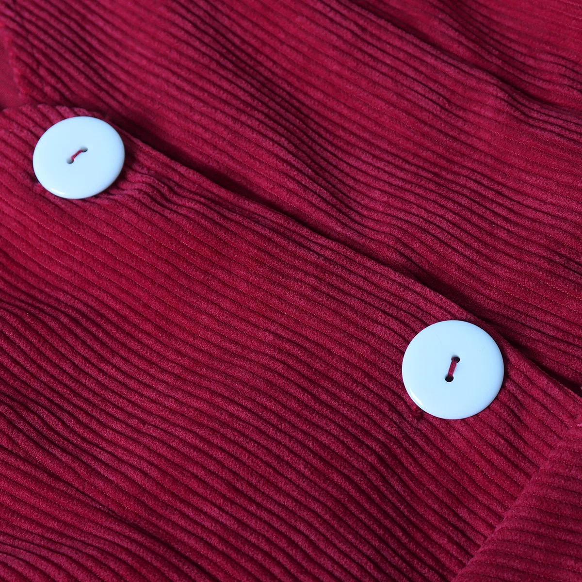 

FORERUN Ruffles Shirt Corduroy Long Sleeve Bandage Womens Tops and Blouses V Neck Red White Autumn Winter Shirts