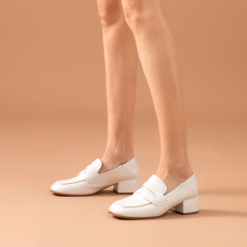 Женские туфли лодочки BeauToday повседневные офисные из натуральной телячьей кожи с