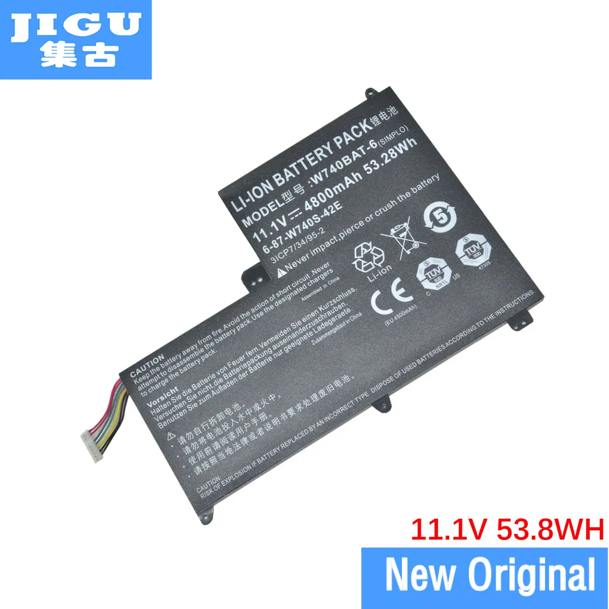 Оригинальный W740BAT 6 JIGU 3ICP7/34/95 2 87 W740S 42E1 Аккумулятор для ноутбука CLEVO W740SU серии S413 11 1