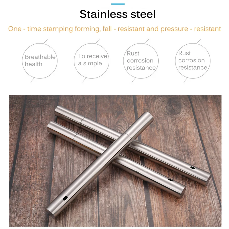 

304 Stainless Steel Barbecue Skewers Container Vent Hole Design Metal Skewers Barbecue Skewers BBQ Utensils Grill Storage Tank