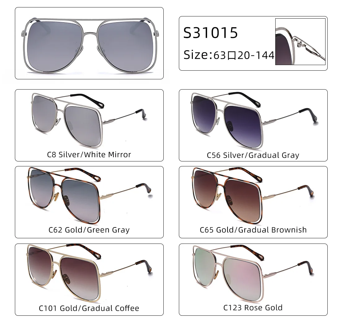 

2021 Hollow Out Polarized Sunglasses Travel Driving Fishing Large Metal Frame Eyewear Anti UV400 Sun Glasses for Men Women