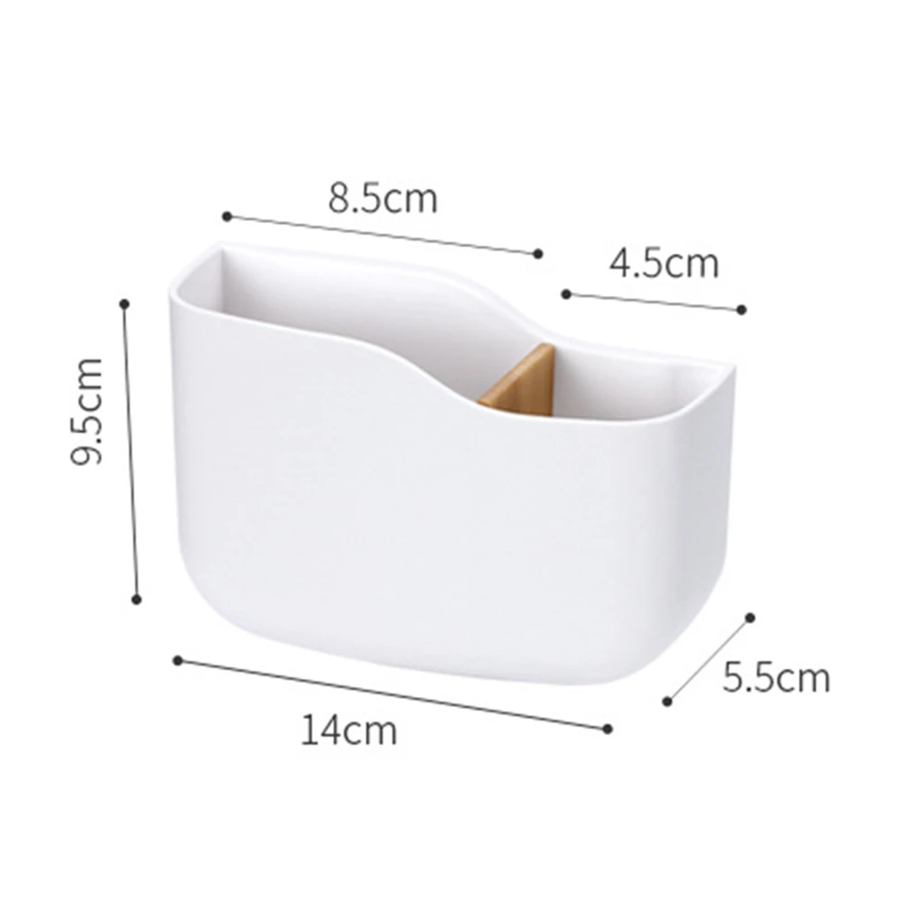 

Wall Mounted Remote Control Storage Box Organizer Mobile Phone Plug Holder Stand Container Multifunction USB Charging Stand