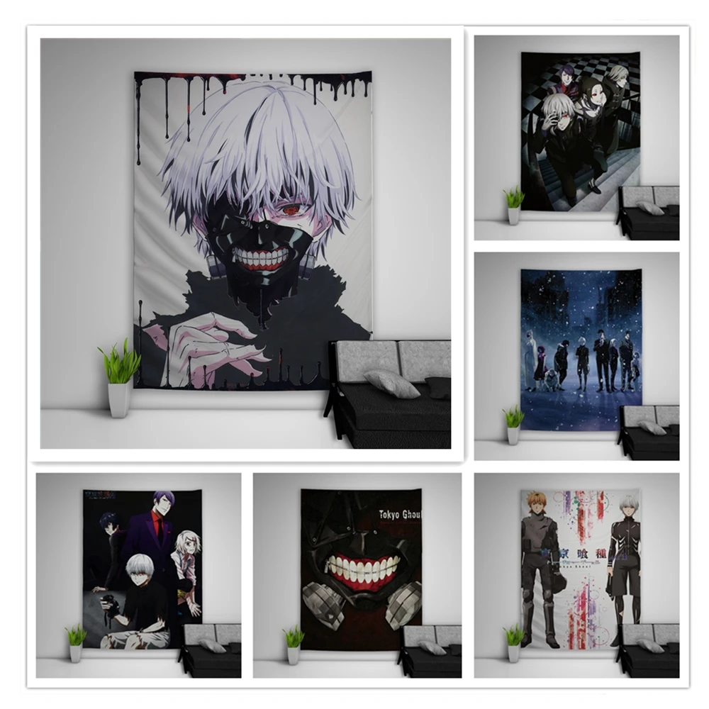 

Tokyo Ghoul Kaneki Ken Tapestry Art Wall Hanging Sofa Table Bed Cover Home Decor Dorm Gift