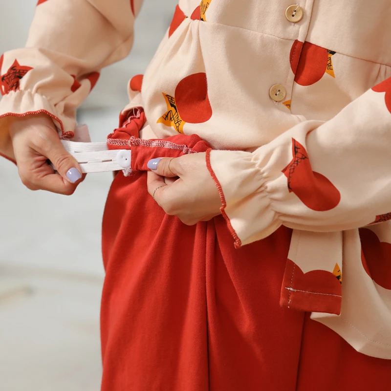 Пижамные комплекты для женщин Хлопковая одежда кормления грудью после родов