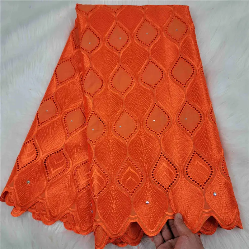 

Swiss lace fabric 2021 Embroidery African lace fabrics 100% cotton Dry lace Swiss voile lace in Switzerland ! HL52809