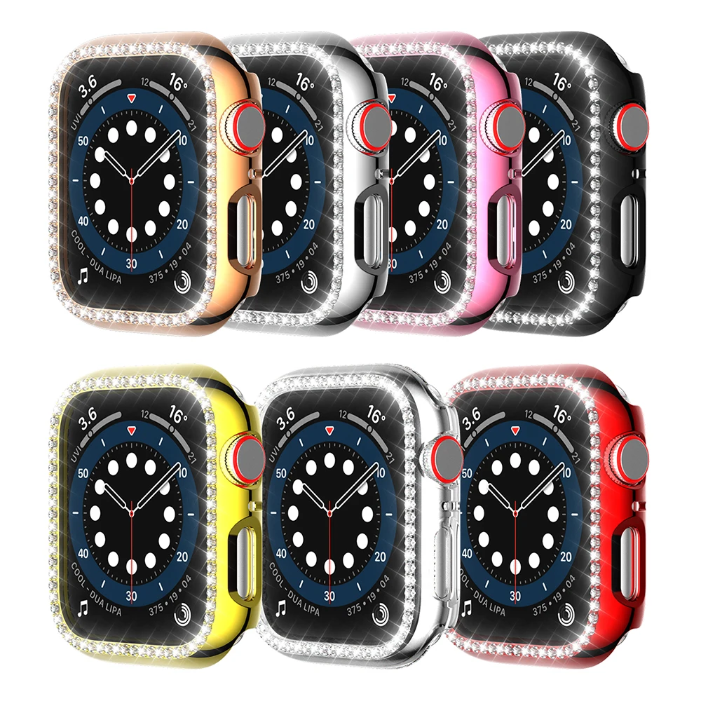 

Diamond Case for Apple Watch SE 38mm 42mm Shell Plating Hard PC Protective Case For applewatch Series 6 5 4 3 iWatch 40mm 44mm