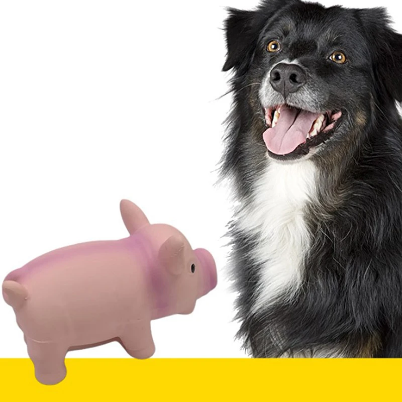 

Cute Rubber Sound Pig Grunting Squeak Latex Pet Chew Toy Dog Chew Training Puppy