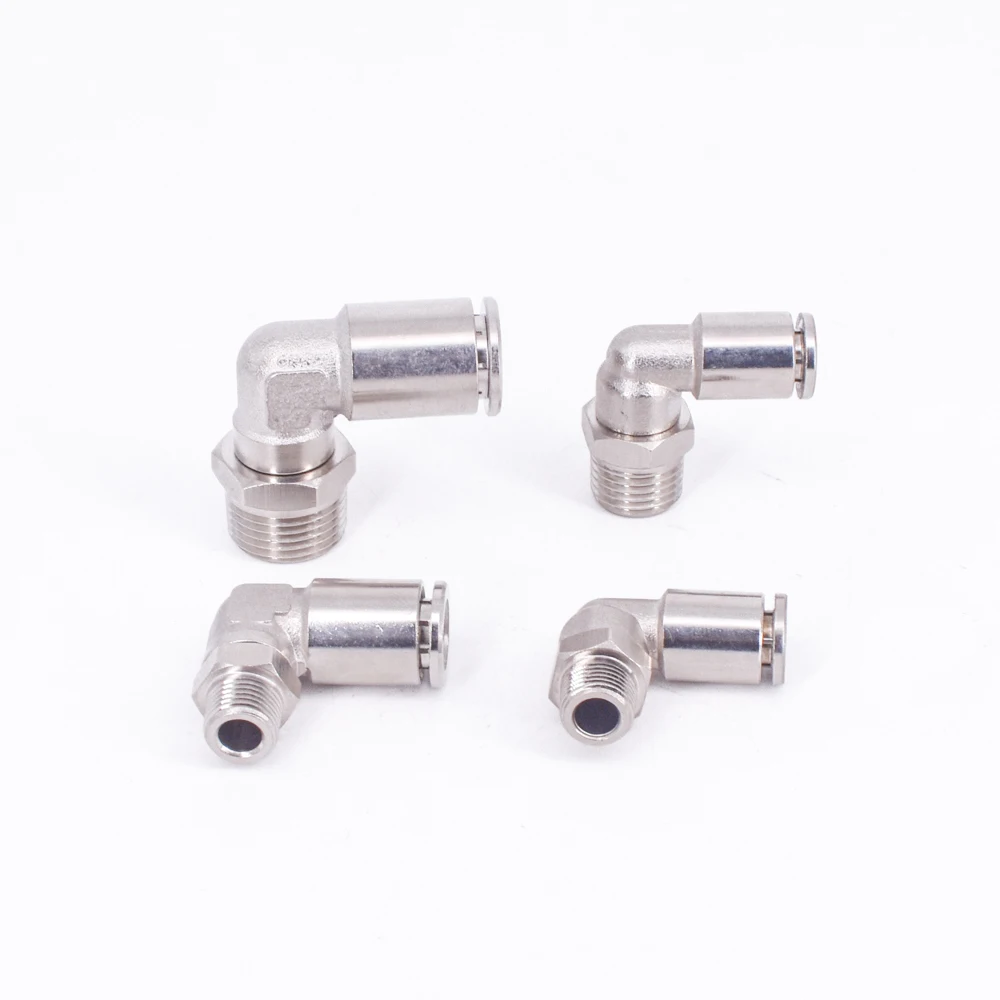 Латунный быстроразъемный пневматический штуцер с никелированным покрытием M5 1/8