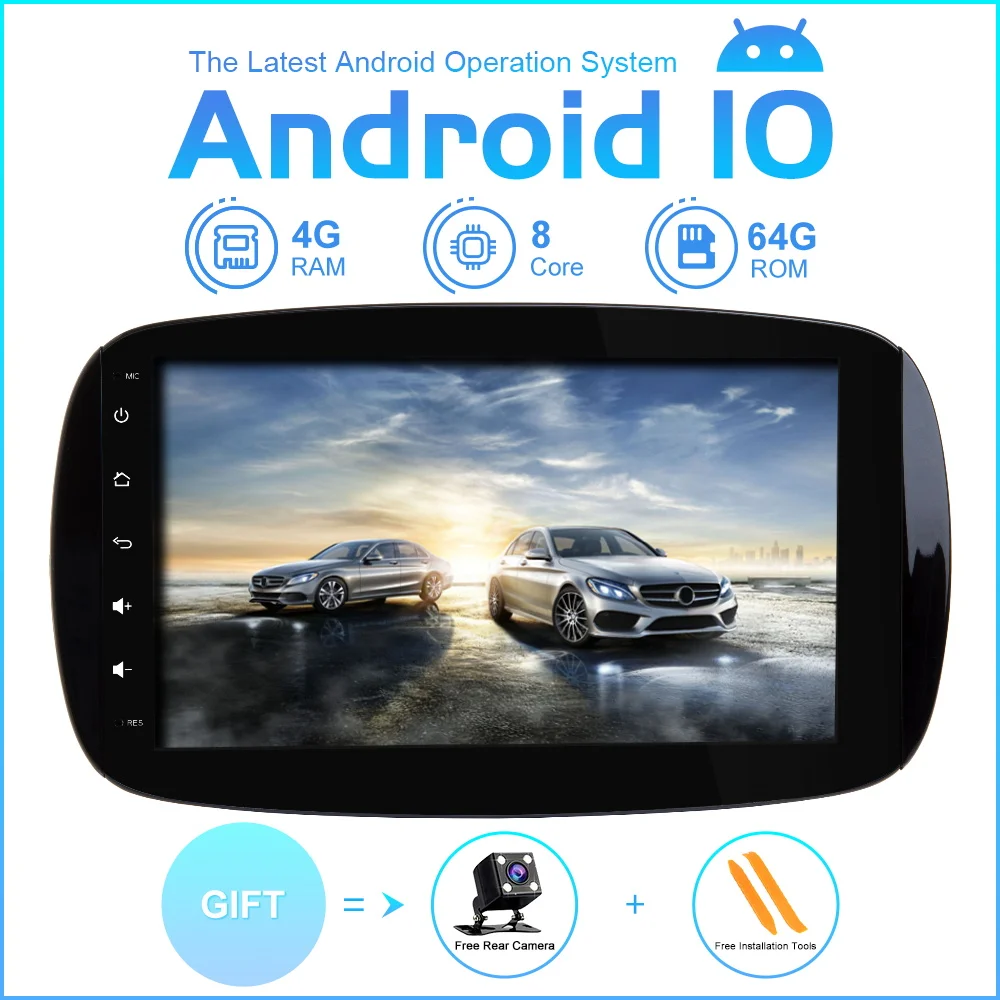 ZLTOOPAI Octa Core Авто Радио Android 10 для Mercedes Benz SMART 2016 2018 Автомобильный GPS навигатор стерео