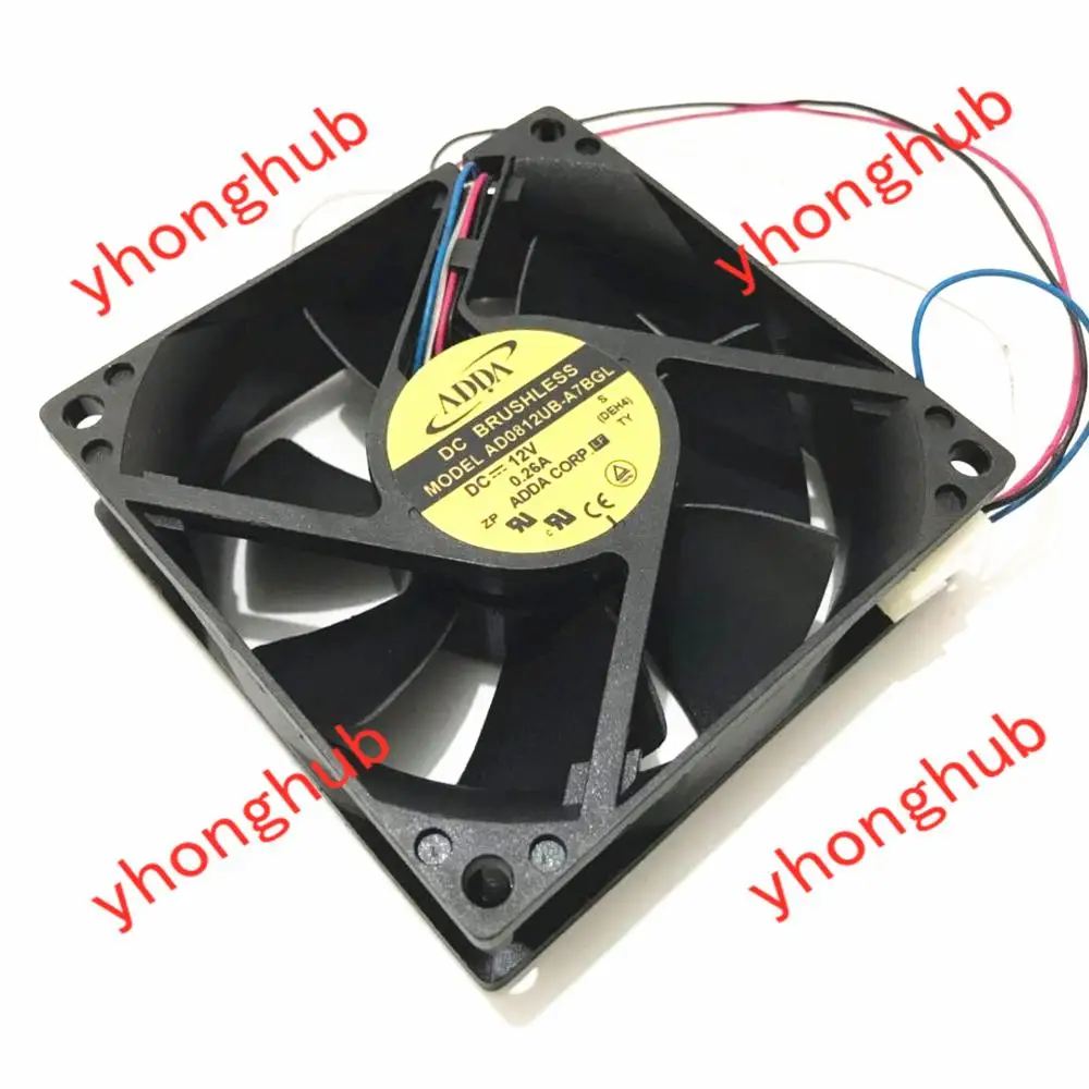 Охлаждающий вентилятор для сервера ADDA AD0812UB-A7BGL S DC 12V 0.26A 80x80x25 мм