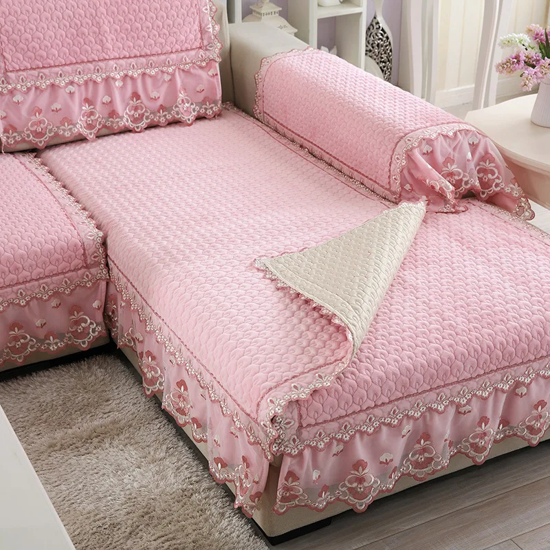 Короткая плюшевая Хрустальная бархатная кружевная подушка для дивана