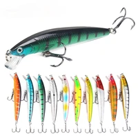 floating minnow 10color fishing lure 100mm 7 5g hard baits wobblers pick carp bass lure artificial top saltwater fishing tackle