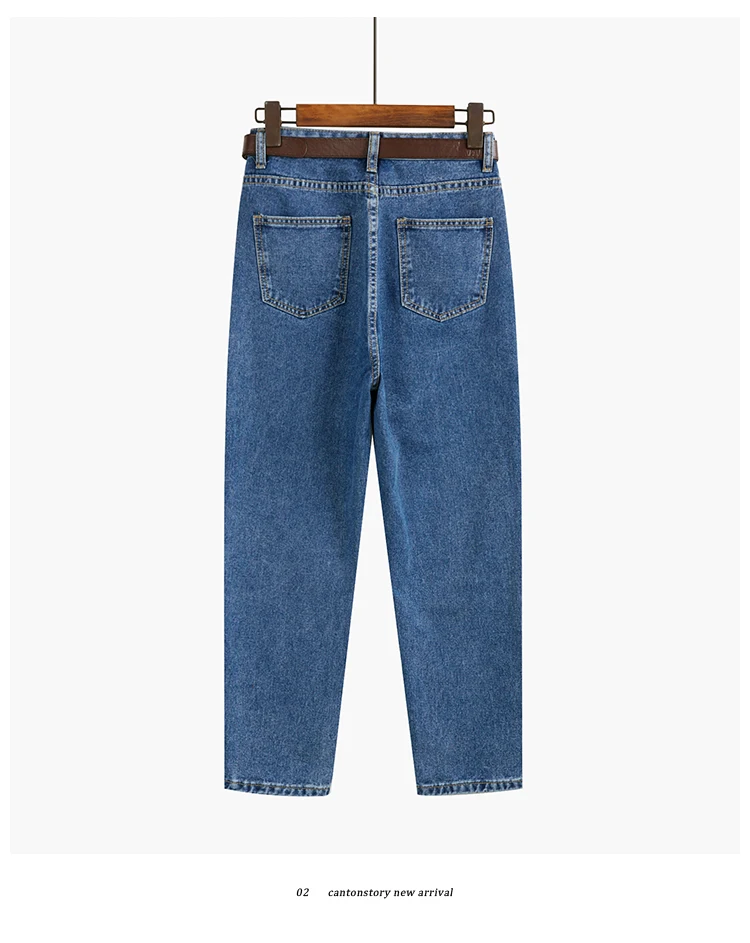 

Новые джинсы hanNEW, женские свободные узкие осенние Капри с высокой талией, новинка 2020, черные плюшевые Капри