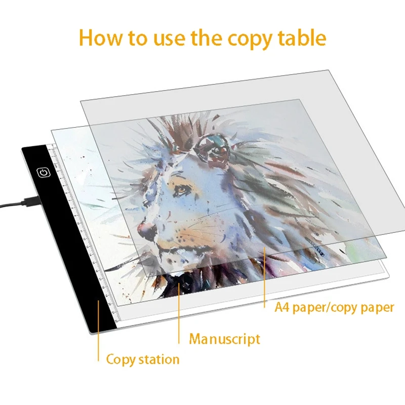 

A4A5 Transparent Writing Board Led Copy Table Copy Luminous Transparent Writing Board Suitable for Office Art Creation