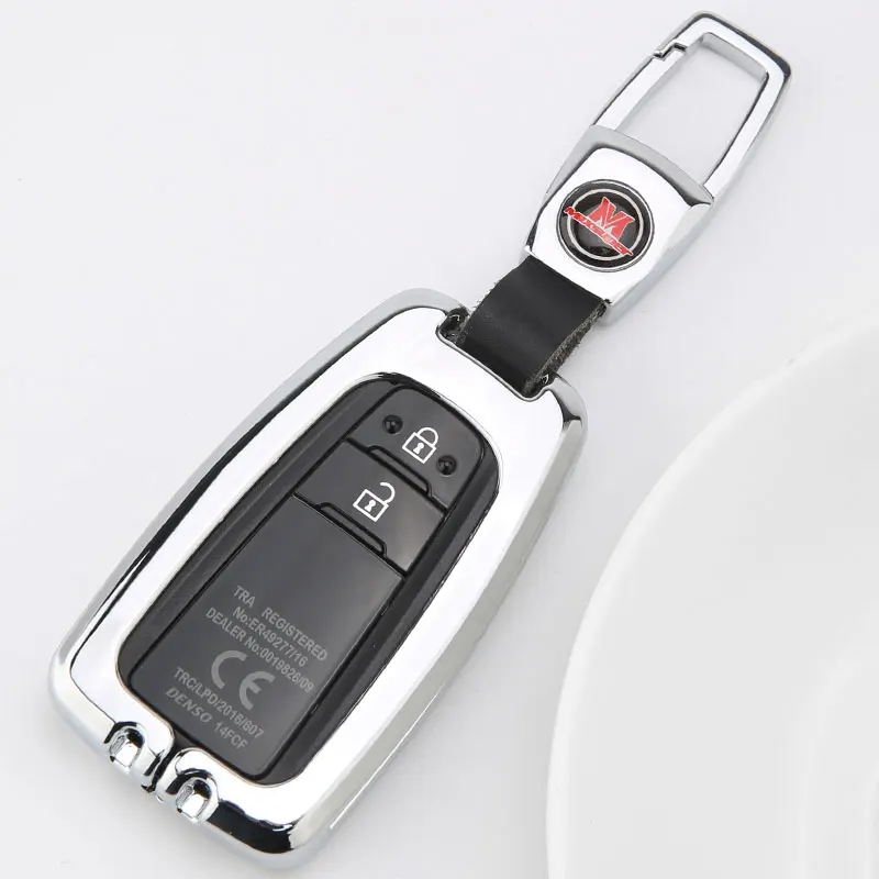 Автомобильный чехол для смарт ключа накладка из серебряного цинкового сплава