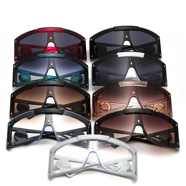 Oversized Shield Visor Sunglasses Windproof Sport Goggles UV400 Protection 6