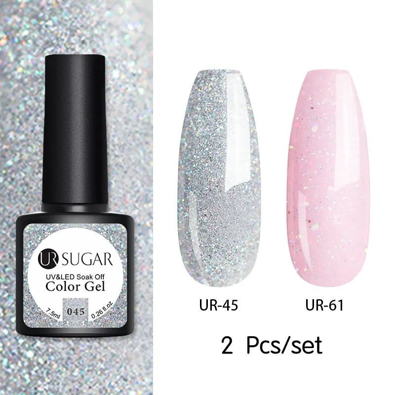 162949 Ur Sugar 2/3 шт Блестящий Гель-лак для ногтей набор розовых блесток цвет Полупостоянный светодиодный Гель-лак впитывающийся УФ-гель покрытые лаком ногти - Цвет: 162949