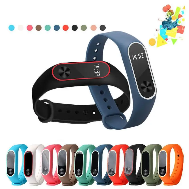 

Fashion Simple Soft Silicone Replace Wrist Strap WristBand Bracelet for XIAOMI MI Band 2