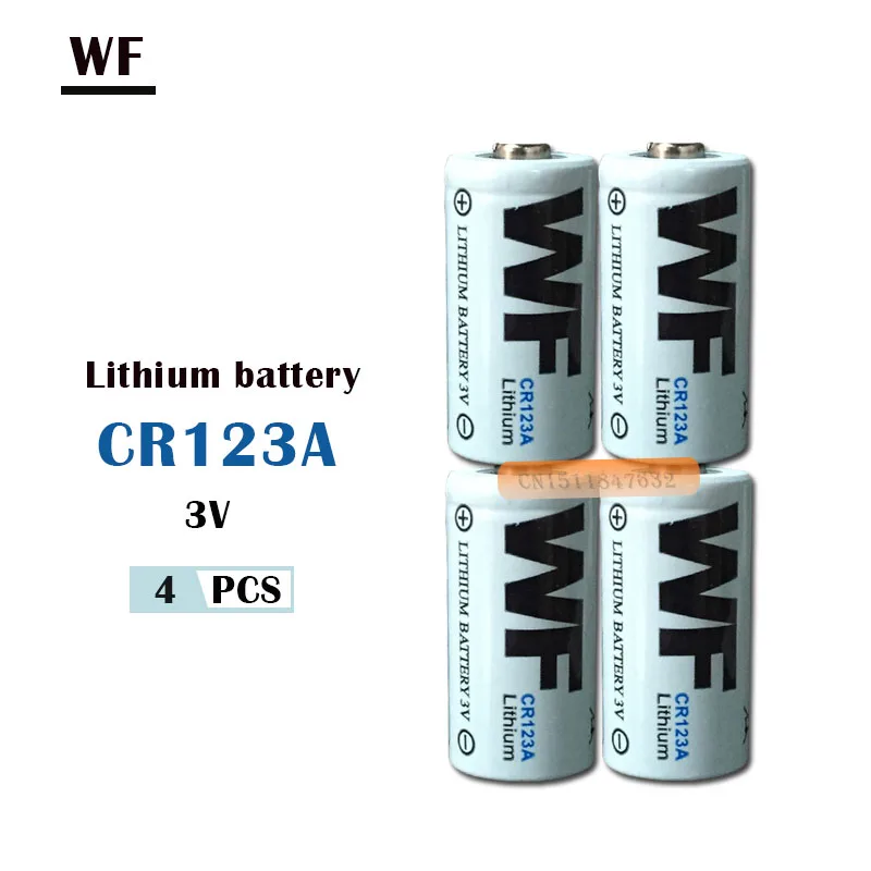 4 шт. литий ионный аккумулятор WF CR123A CR123 CR 123A 16340 3 в основная литиевая батарея